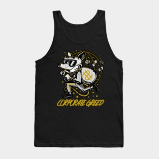 Corporate Greed - Sneaky Fox Funny Business Tank Top